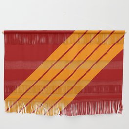 Classic Striped Retro Stripes in Red and Orange Color Wall Hanging