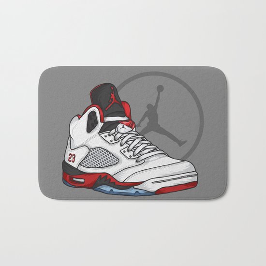 Jordan 5 (Fire Reds) Bath Mat