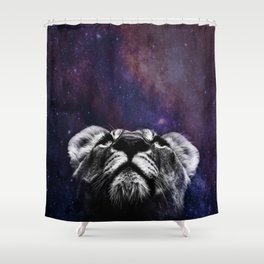 Galaxy Lion Shower Curtain