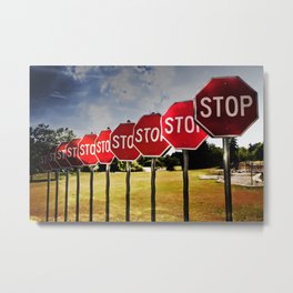Stop Signs Metal Print