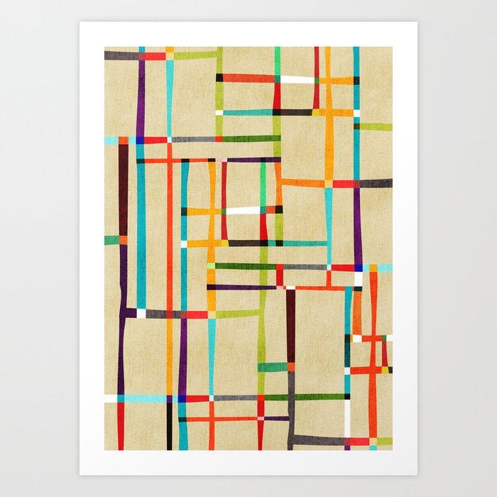 The map (after Mondrian) Art Print