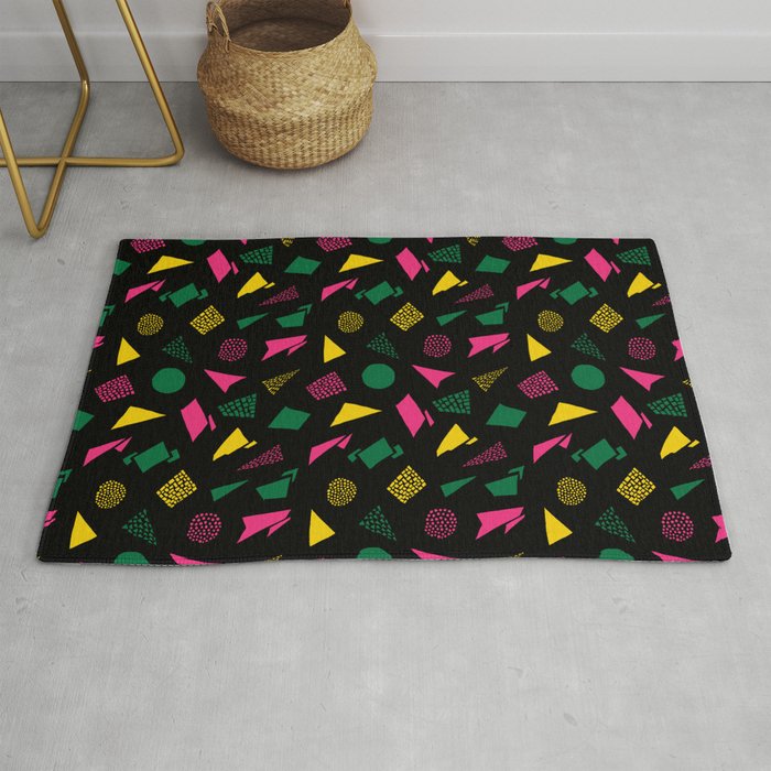 Abstract Shapes Doodle Pattern Digital Art Vector Illustration Background Rug By Leavector