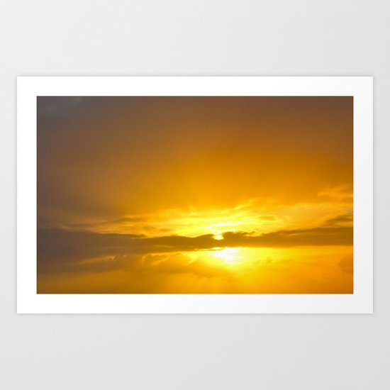 Sunset Over the Atlantic Art Print