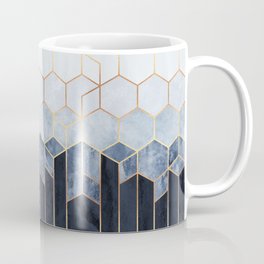 Soft Blue Hexagons Mug