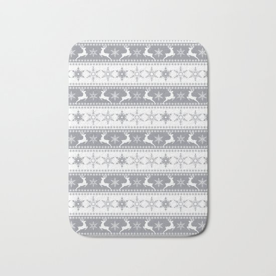 Christmas pattern . Bath Mat