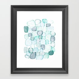 Sea Glass Pieces Framed Art Print
