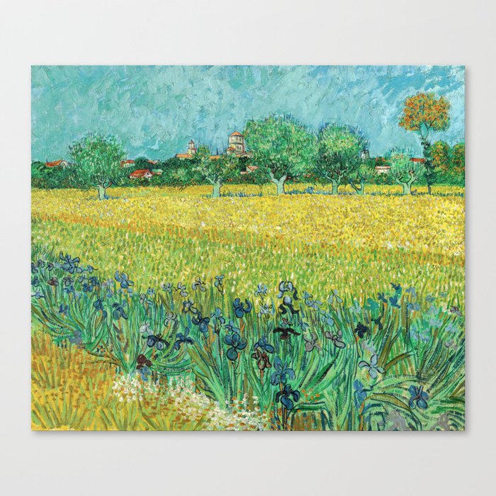 Vincent van Gogh - Field with Irises near Arles Canvas Print