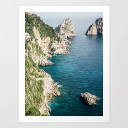 Coast of Capri | Italy coastal travel photography Art Print