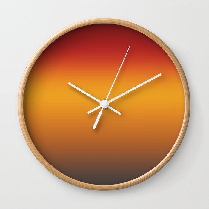 Australian Sunset Ombre Gradient  Wall Clock