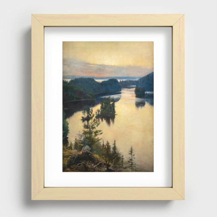 Albert Edelfelt - Kaukola Ridge at Sunset Recessed Framed Print