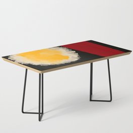 Zen abstract minimal red yellow and black Coffee Table
