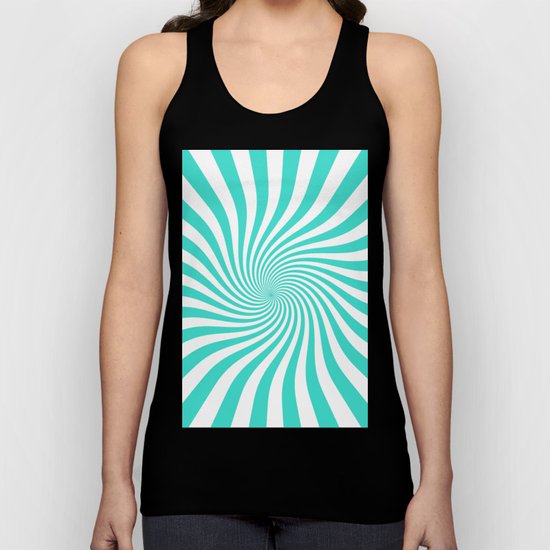 Swirl (Turquoise/White) Unisex Tank Top