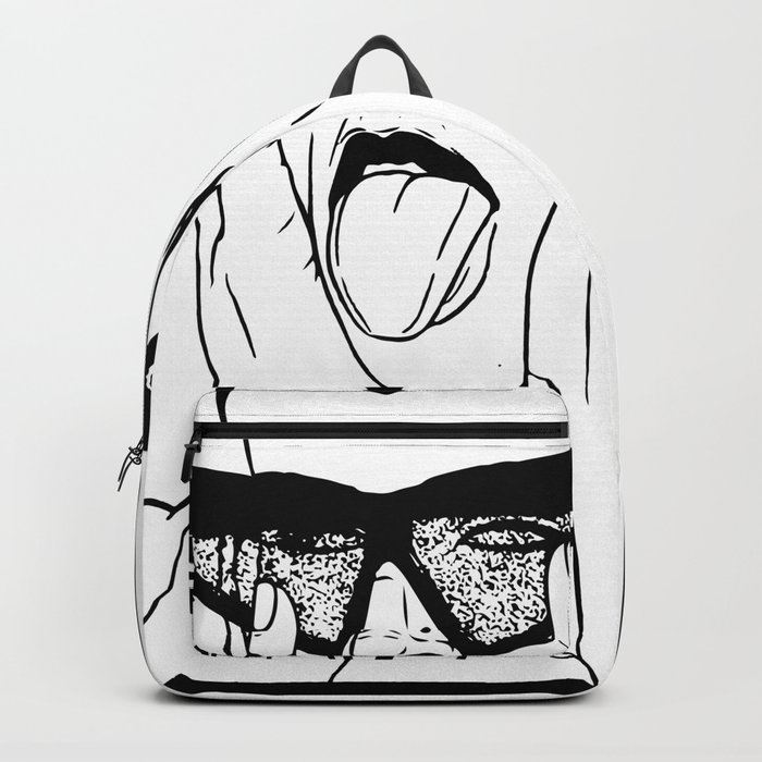  Illustration portrait of trap artist man Bad Bunny Backpack