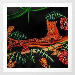 Jungle Cat Series, Leopard 2 Art Print