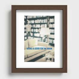 Books Is Good For the Brain | gorlhouse Recessed Framed Print