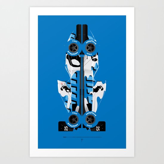 Martin Brundle, Ligier JS39-Renault, 1993 Japanese Grand Prix, Hugo Pratt livery Art Print