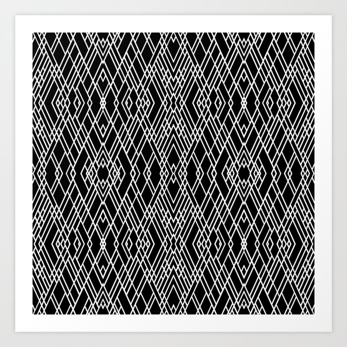 Art Deco Black And White Print By Projectm Society6 Art Deco Black And White Print