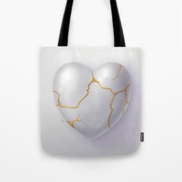 Kintsugi Heart Tote Bag