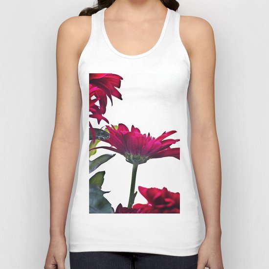 Red Chrysanthemum Flowers Unisex Tank Top