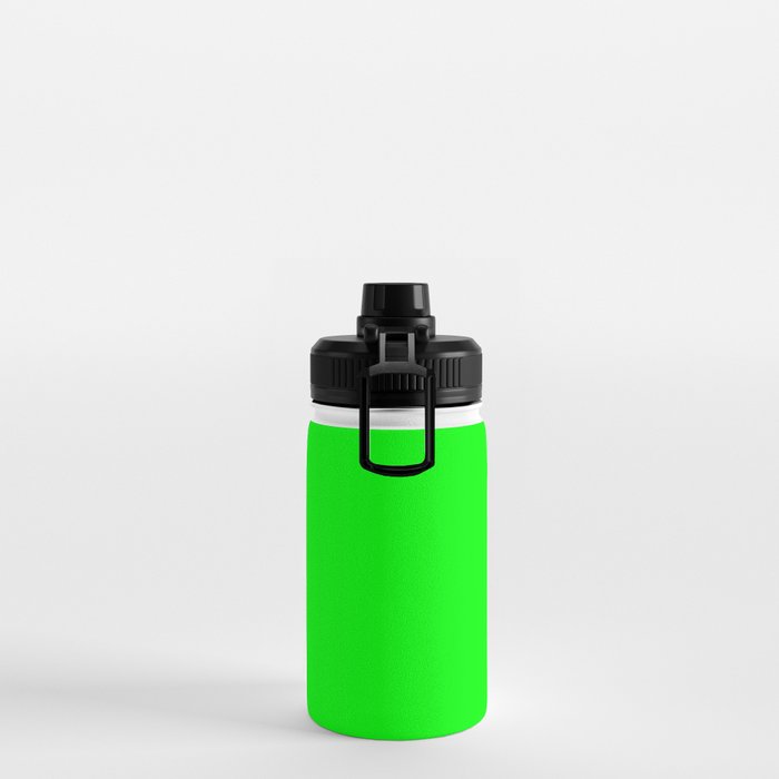 Lime Green Water Bottle by Color Obsession