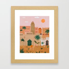 Marrakech kasbah abstract Art Morocco Framed Art Print
