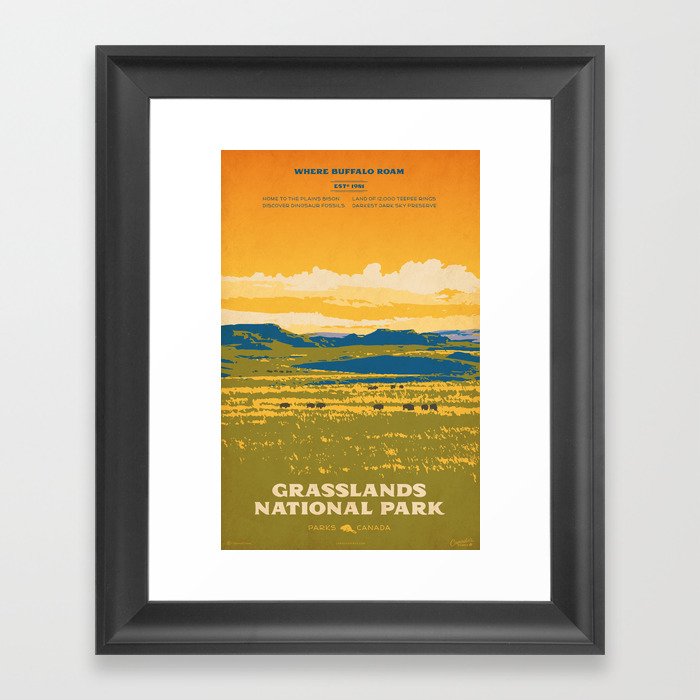 Grasslands National Park Poster Framed Art Print