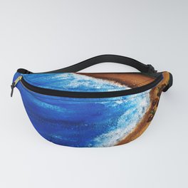 sunny day on the beach acrylic paintaing  Fanny Pack