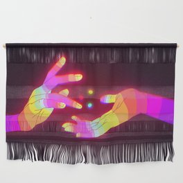 Psychedelic Energy Hands Wall Hanging