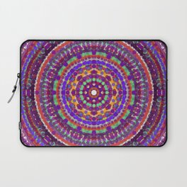 Mandala Dots, DMT, Kaleidescope, Fuzzy, by Angela Dufour Laptop Sleeve