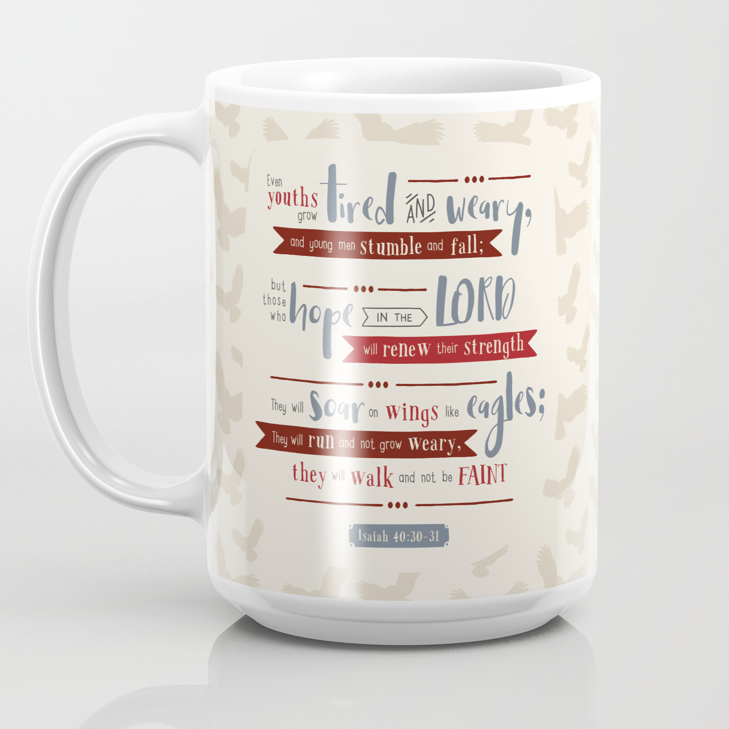 Hope In The Lord Hand Lettered Bible Verse Coffee Mug By Cinacatteau Society6
