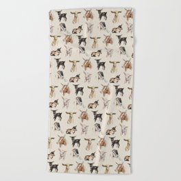 Vintage Goat All-Over Fabric Print Beach Towel