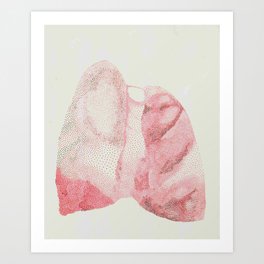 Small Pink Art Print | Anamart, Ink, Pinkink, Minimalism, Pattern, Lungs, Pinkart, Inkdrawing, Contemporarydrawing, Ink Pen 