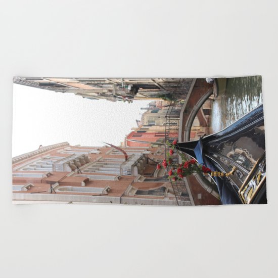 Italy Venice Gondola Beach Towel
