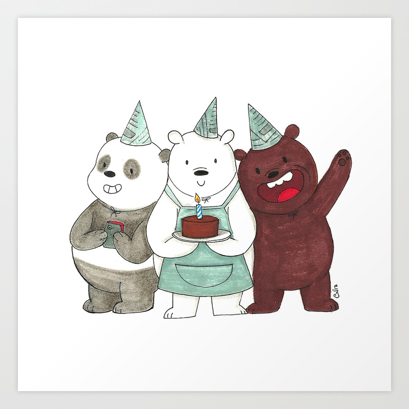 We Bare Bears Inspired Birthday Party Panda Ice Bear Grizzly Bear Art Print By Conshillustration Society6 This au belongs to @kaptkookiekrunch. we bare bears inspired birthday party panda ice bear grizzly bear art print by conshillustration