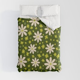 Funky Cosmo Flowers Pattern Duvet Cover