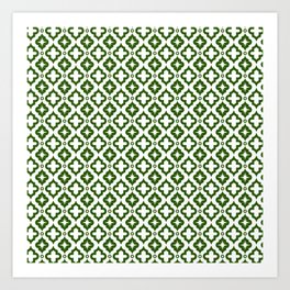 Green Ornamental Arabic Pattern Art Print