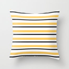 Sunny Orange Trendy Modern Lines Collection Throw Pillow