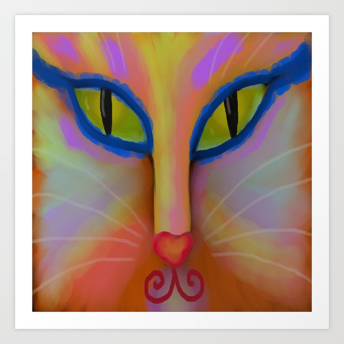 abstract cat face
