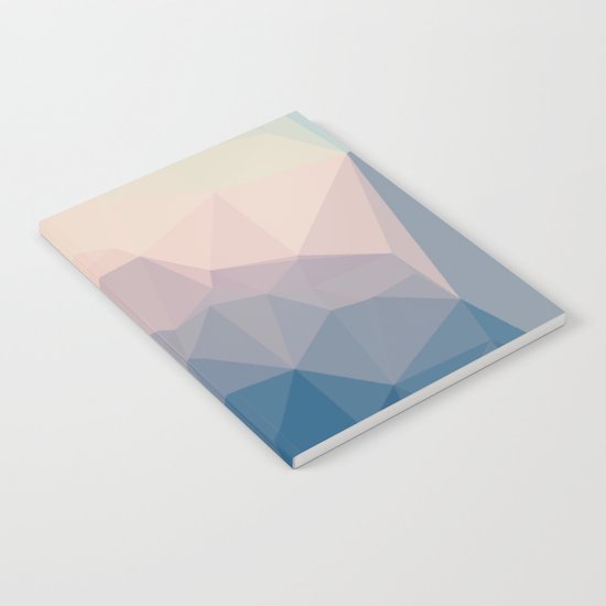 BE WITH ME - TRIANGLES ABSTRACT #PINK #BLUE #1 Notebook