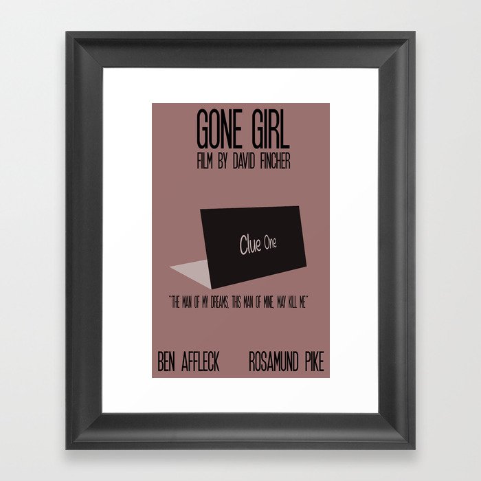 Gone Girl Minimalist Movie Poster Framed Art Print