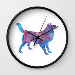 Border collie Wall Clock | Colliepictures, Nursery, Roughcollie, Giftforher, Girlnursery, Womengift, Watercolourdog, Colorful, Border, Painting 