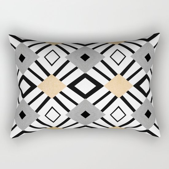 Gold Diamonds Rectangular Pillow
