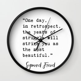 Sigmund Freud quote Wall Clock