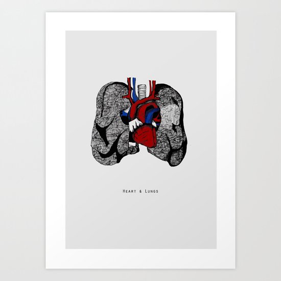 Heart&Lungs Art Print