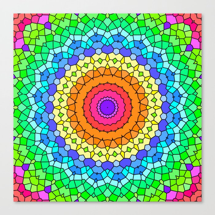 Tiny Color Mandala Canvas Print