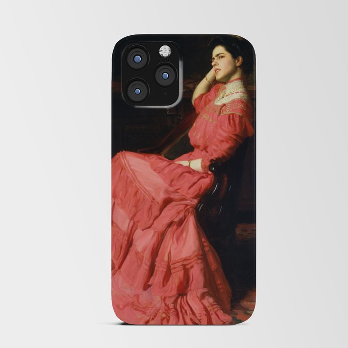 Woman in Pink iPhone Card Case