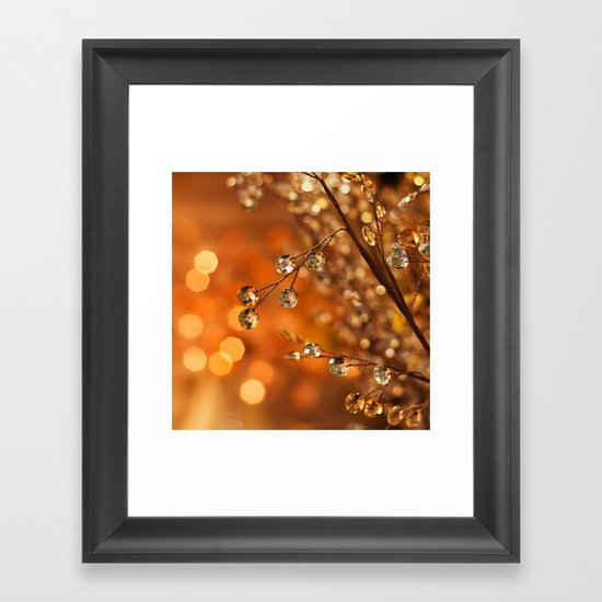 Sparkles in Gold Framed Art Print