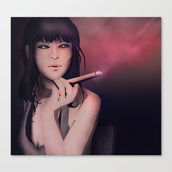 Smokey Woman Canvas Print