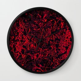 Remnants Red Wall Clock