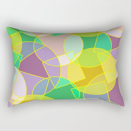 Colorful abstract geometric pattern Rectangular Pillow
